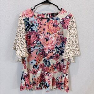 Suzanne Betro Mixed Florals Blouse